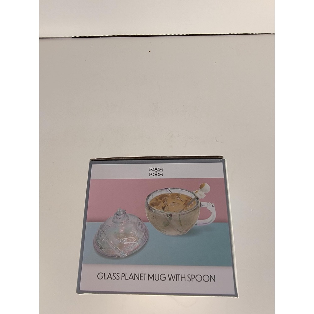 Room 2 Room Glass Planet Mug With‎ Spoon – Astronaut Handle – Original Box - Picture 12 of 14
